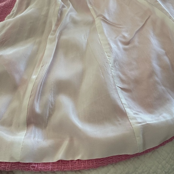 NWT-Zara Pink Tweed Women's Blazer Jacket Gold Button Detail - Picture 11 of 12